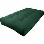 Blazing Needles 10 in. Renewal Twill Twin Size Futon Mattress, Forest Green