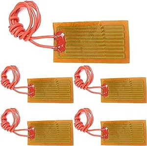 12V 7W Flexible Polyimide Heater Plate, Adhesive Hot Foil Heater PI Heating Film 25mmx50mm(Pack of 5)