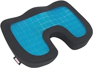 Motor Trend Cooling Seat Cushion with Memory Foam and Orthopedic Gel