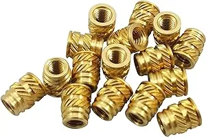 50x Initeq Durathread #8-32 Brass Threaded Heat Set Inserts 3D Printing (Long)