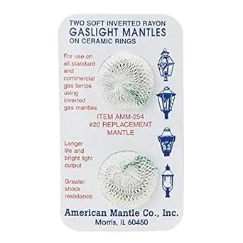 American Mantle Soft Inverted Gaslight Mantle 2-Pack