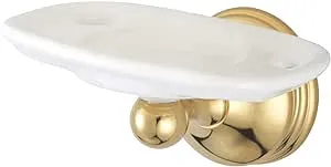 Kingston Brass BA1166PB Vintage Toothbrush and Tumbler Holder, Polished Brass,5-1/4-Inch Length, 2-3/4-Inch Wall Clearance