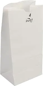 4 lb. Recycled White Paper Bag - 500 per pack 