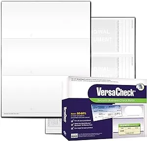 Versacheck Security Business Check Refills: Form #3000 Business Standard - White