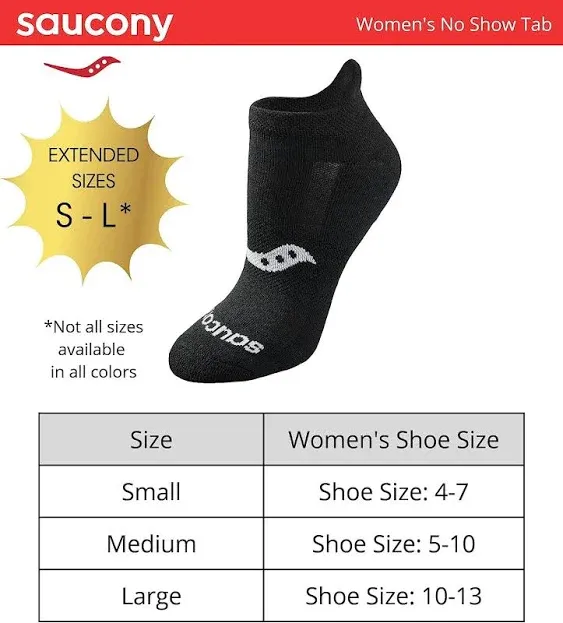 Saucony Women's Performance Heel Tab Athletic Socks