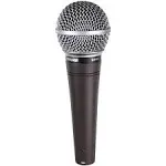 Shure SM48 Cardioid Dynamic Vocal Microphone with Shock-Mounted Cartridge, Steel Mesh Grille and Integral Pop Filter, A25D Mic Clip, Storage Bag, 3-pin XLR Connector, No Cable Included (SM48-LC)