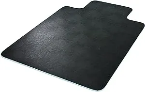 Deflect-O EconoMat Hard Floor Chair Mat with Lip, 45" x 53'', Black (CM21232BLKCOM)