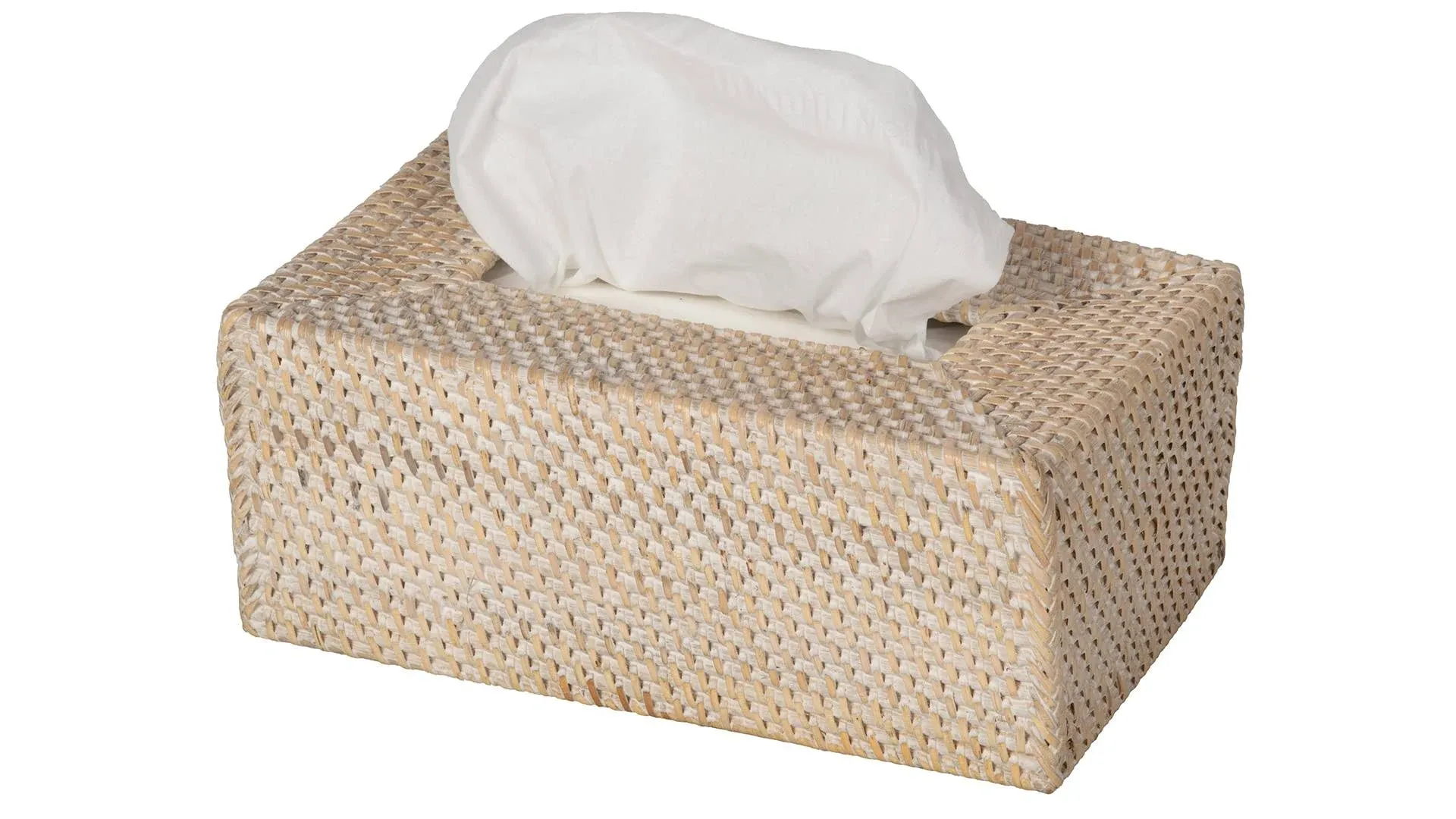 Kouboo Loma Rectangular Rattan Tissue Box Cover