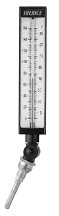 Trerice BX9140304 Adjustable Angle Industrial Thermometer, 9" Case, 3.5" Aluminum ...