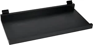 SSWBasics Black Melamine Shelf Kit for Slatwall - 11½”D x 24”L