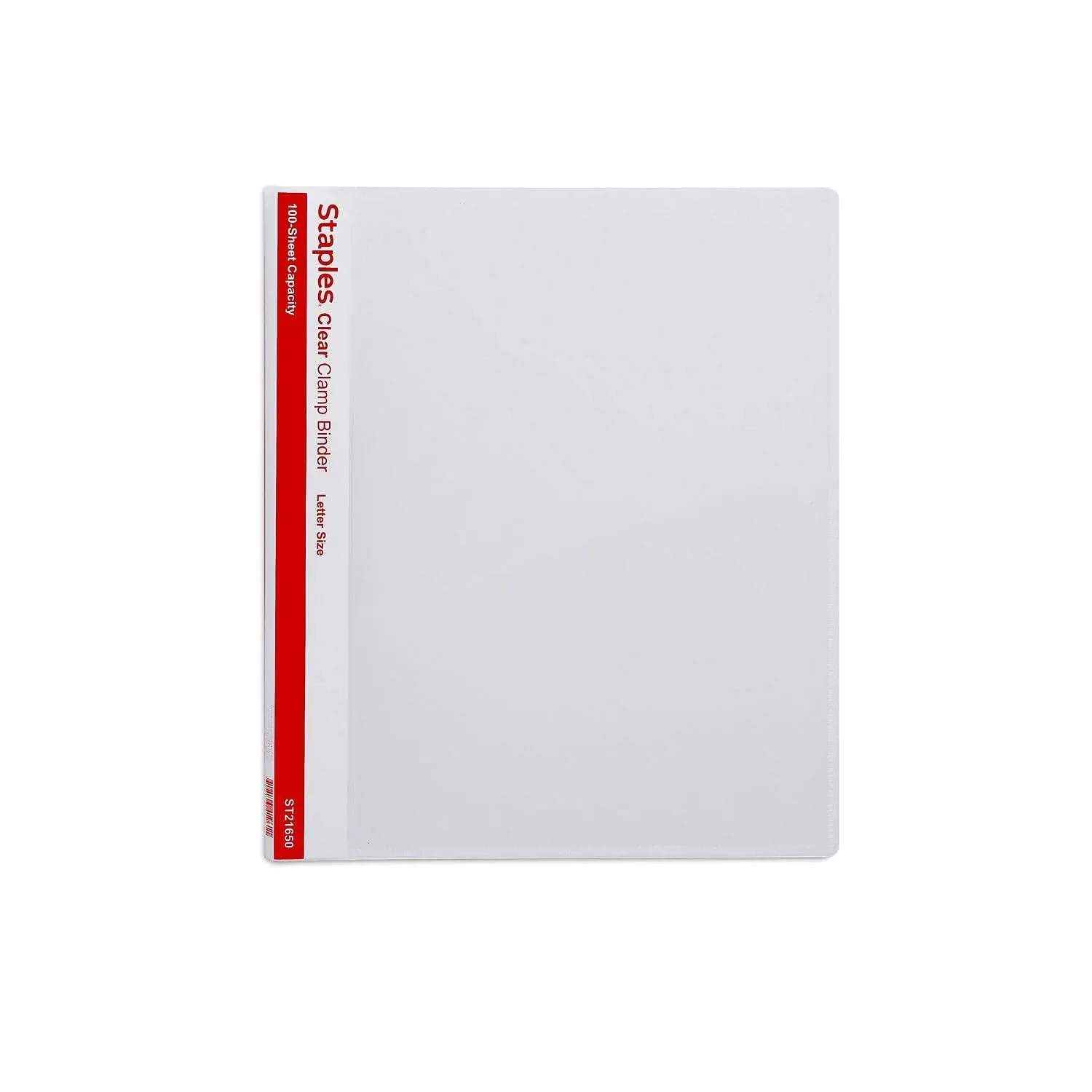 Staples Punchless Report Cover Letter Clear (21650-CC/10755)