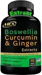 Boswellia Curcumin Ginger Extracts Supplement – Strong 95% Curcuminoids Natural Joint Support Pills – Extra Strength Boswelia with Turmeric Curcumin & Organic Ginger Supplement