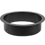 39 in. Dia x 10 in. H Steel Fire Pit Ring Fire Pit Insert Round Park Style Charcoal Grill with 0.12 in. Thick for Park