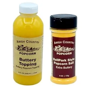 Amish Country Popcorn | 16 Ounces Buttery Topping &Amp; 6 Ounces Bal