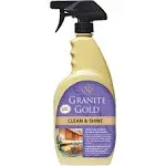 Granite Gold Clean & Shine, 24 fl oz Spray, Countertop Cleaner & Polish for Granite, Quartz & More