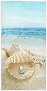 Starfish Shell Pearl Beach Hand Towels 16x30 In Beach Sea Ocean Marine Nautical 