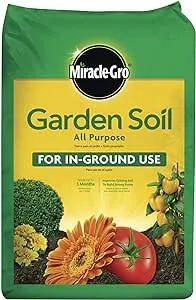 Miracle-Gro Garden Soil All Purpose, For In-Ground Use, Feeds up to 3 Months, Amends Vegetable, Flower and Plant Beds, 2 cu. ft