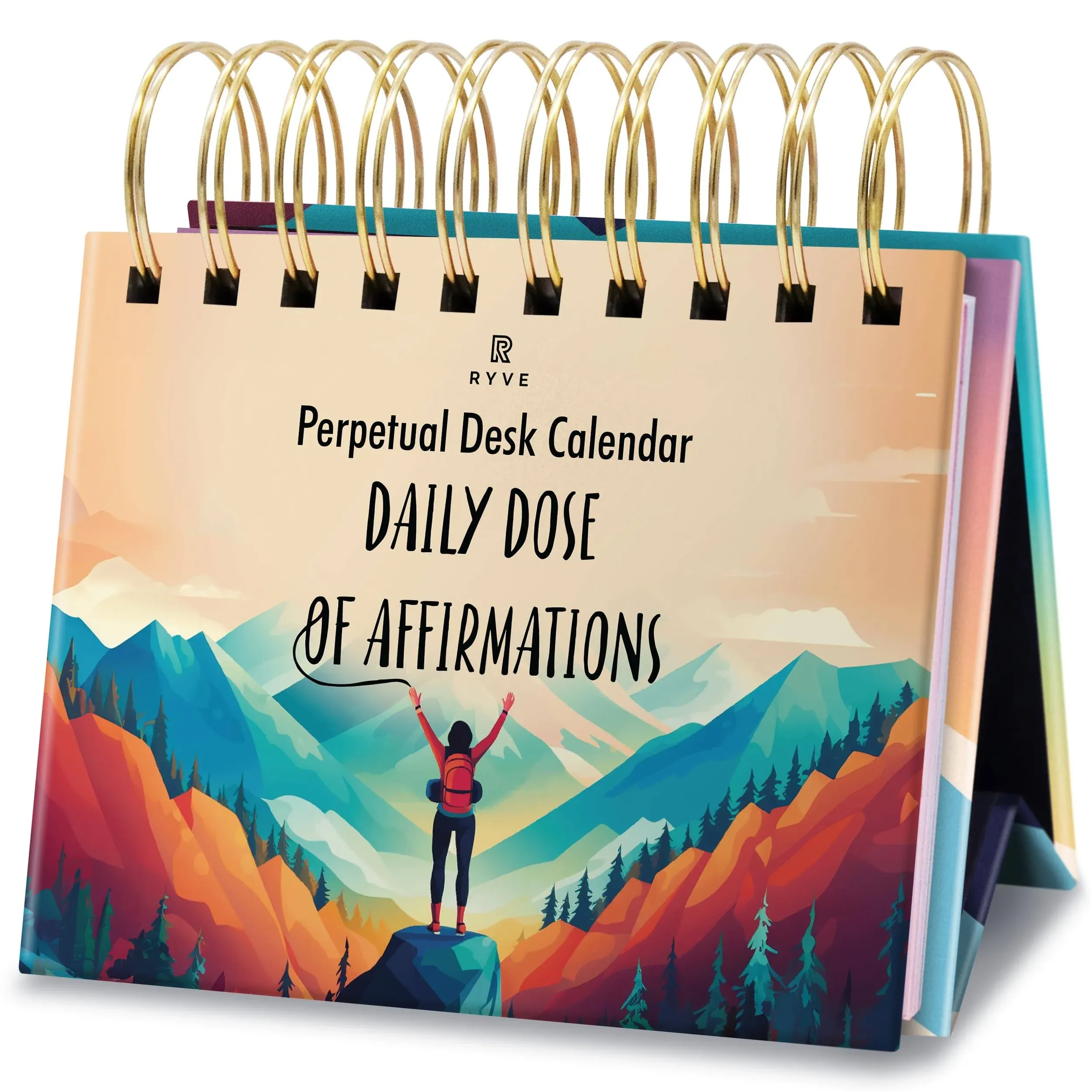 RYVE Daily Affirmation Calendar - Motivational Desk Calendar with Daily Affirmations for Women - Positive Affirmations, Inspirational Gifts for