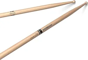 ProMark Drum Sticks - Finesse 7A Drumsticks - Drum Sticks Set - Small Round Wood Tip - Long Maple Drumsticks - Consistent Weight and Pitch - 1 Pair