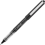 Vision Roller Ball Pen Bold 1 mm, Black Ink, Black Barrel, Dozen