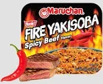 Maruchan Yakisoba Fire Spicy Beef Flavor Ramen Noodle, 3.99 Ounce (Pack of 8) 