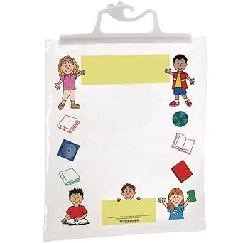 Really Good Stuff Hang-Up Clear Plastic Bags – Store Student Materials, Books, Center Activities – Safely Send Home Assignments – Sturdy Snap Shut Hanging Plastic Bags, 11”x13 3/4” (Set of 12)