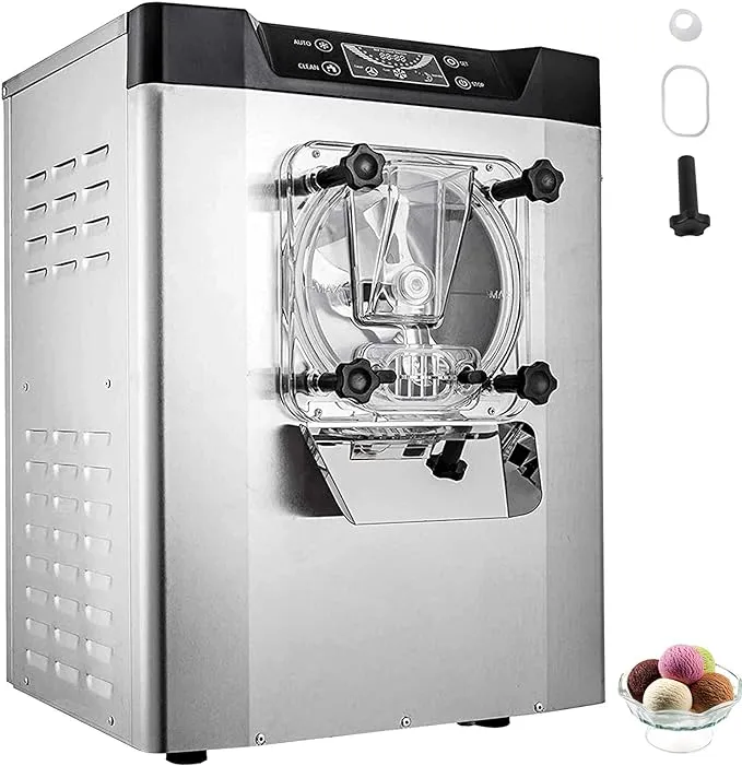 VEVOR Commercial Ice Cream Machine 1400W 20/5.3 GPH Hard Serve Ice Cream Maker with LED Display Screen Auto Shut-Off Timer One Flavors Perfect for