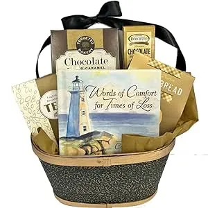 Gifts Fulfilled Sympathy Gift Baskets for Loss of Loved One Featuring Words of Comfort Christian Sympathy Gift Book and Gourmet Food Send Condolences Gift for Loss of Mother, Father, Sibling, Parent, Child, Friend to say Sorry for Your Loss Memorial Gifts Offer Comfort for those Grieving