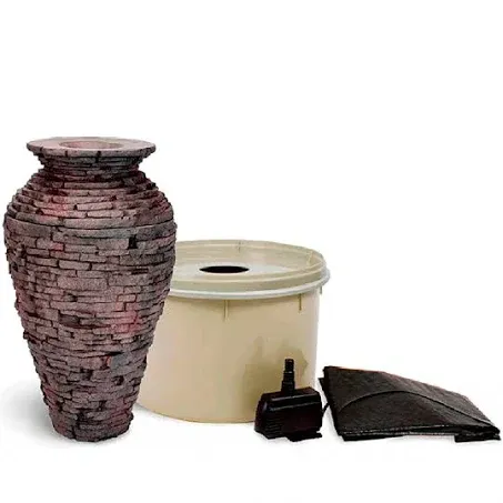 Aquascape Small Stacked Slate Urn Fountain Kit 58064