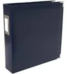 We R Classic Leather D-Ring Album 8.5"x11" Navy