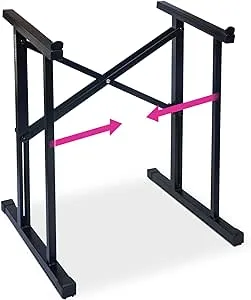 Liquid Stands Portable Audio Mixer Stand - Angled Foldable & Adjustable Studio Music Mixer Synth Stand - MPC Stand For Drum Machines, DJ Turntables, Audio Rack Music Equipment & More