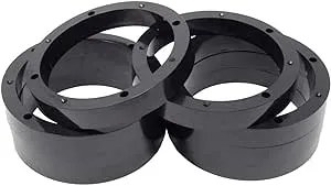 4 Pairs 6.5" Plastic Speaker Spacer Rings - Subwoofer Mid Range Custom Installation Mounting Adapter