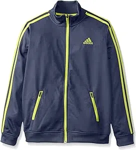 Adidas Youth Separates Training Track Jacket, Medium Grey/Yellow - 