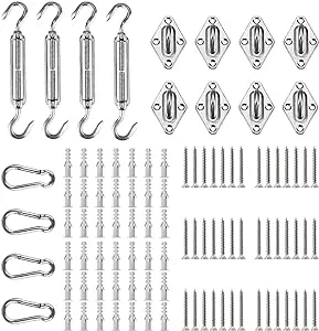 Shade Sail Hardware Kit 6 Inch For Triangle Rectangle Sun Shade Sail Installatio