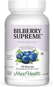 Maxi Health Bilberry Supreme with Eyebright and Lutein Eye Support Formula, 120