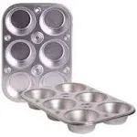 2 X Toaster Oven Size 6-cup Metal Muffin / Cupcake Pan (1, 1 LB)