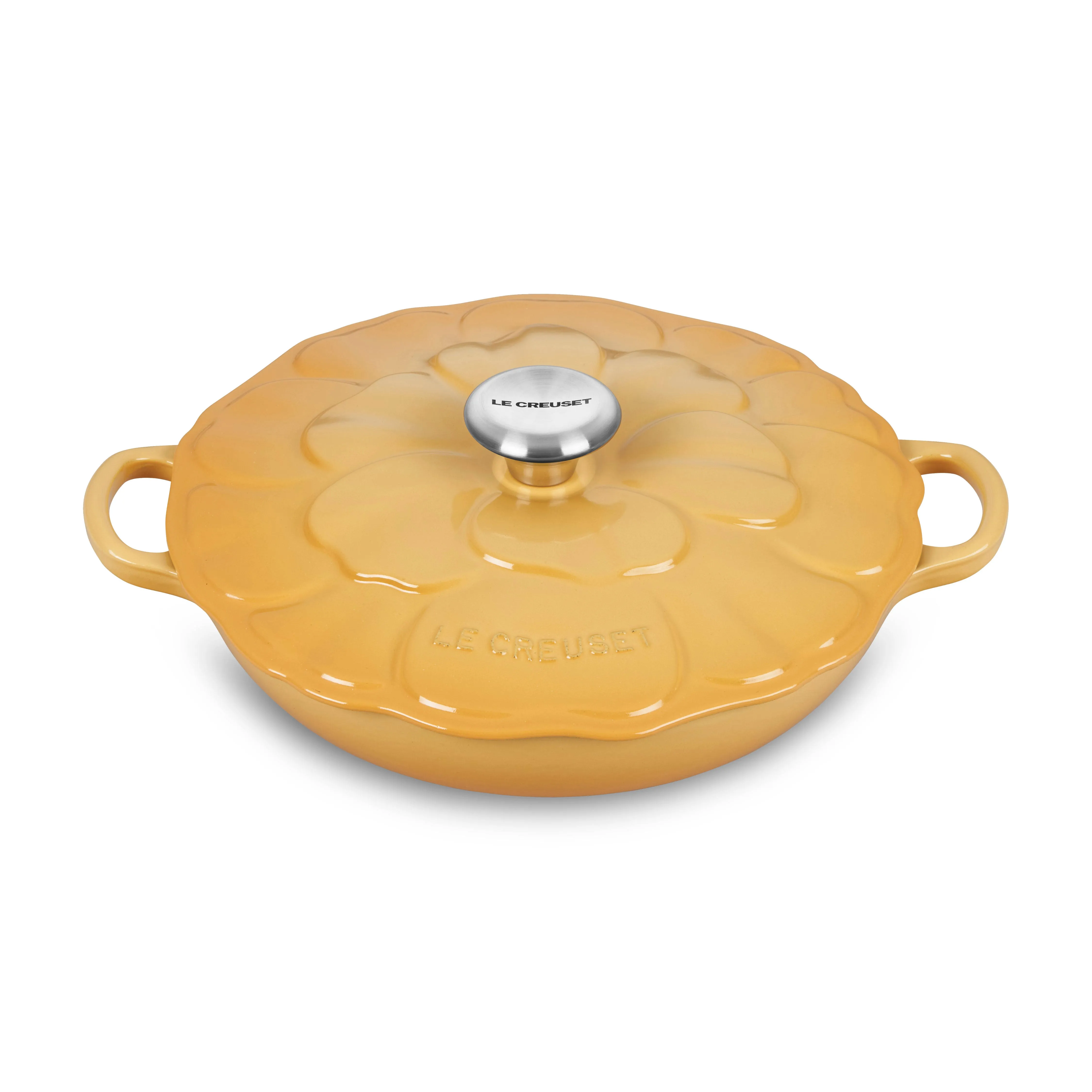 Le Creuset Signature Enameled Cast Iron Flower Braiser, 2.25-Quart, Honey