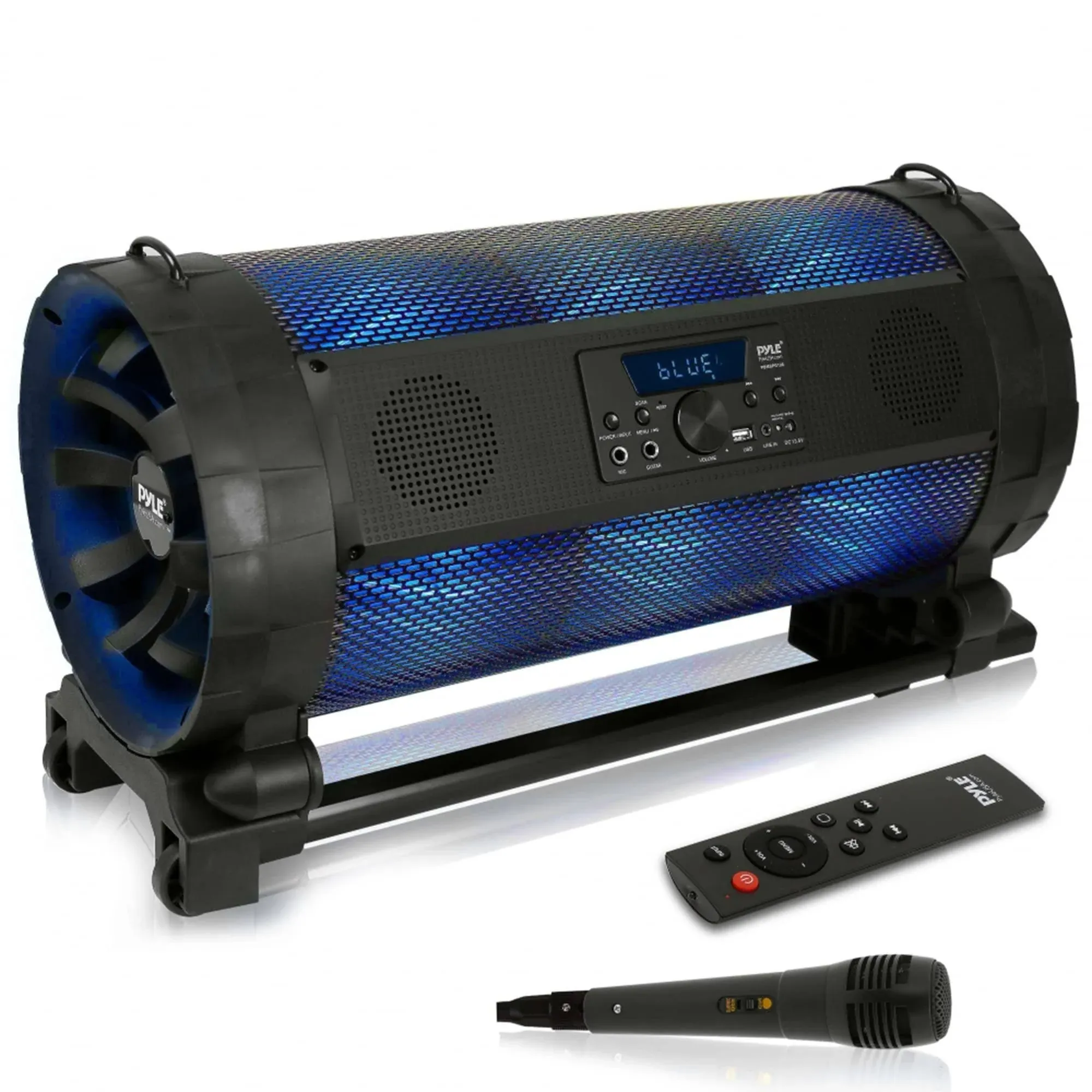 Pyle PBMSPG198 Bluetooth BoomBox Speaker System with Built-in LED Lights