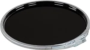 Vestil LID-STL-LL-UN Steel UN Rated with Lever Lock Pail Lid, for 5 gallon, Black