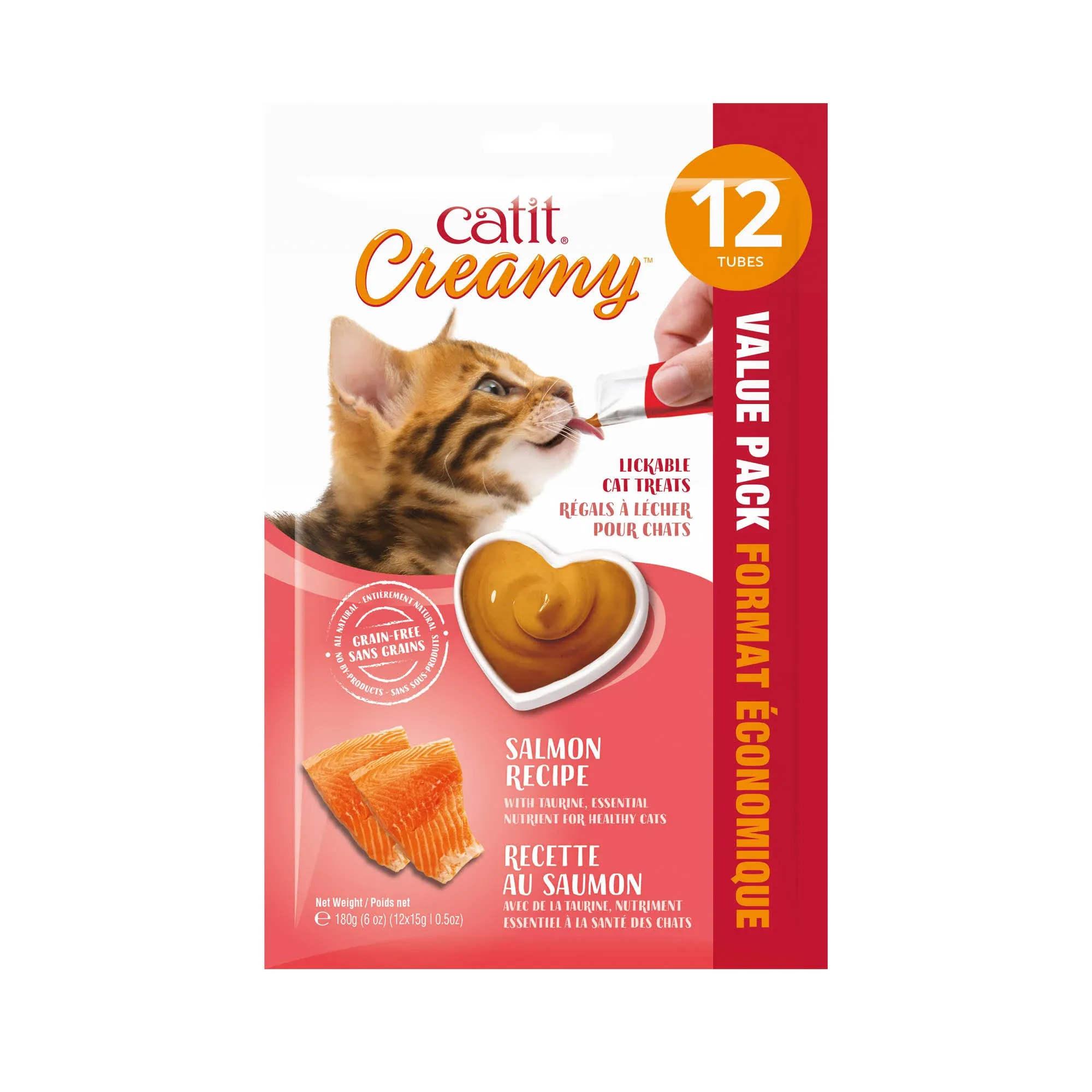 Catit Creamy Treat Tube and Salmon 12 PK