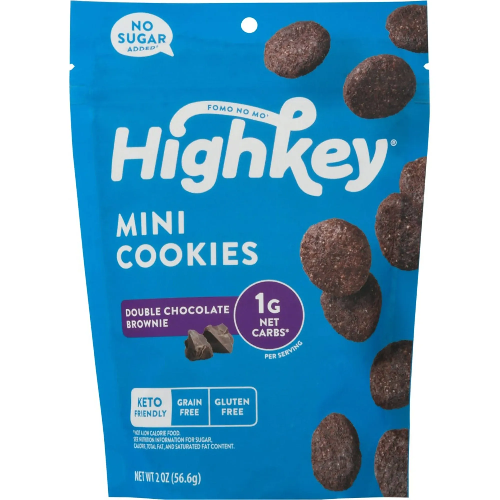 Highkey Cookies, Double Chocolate Brownie, Mini - 2 oz