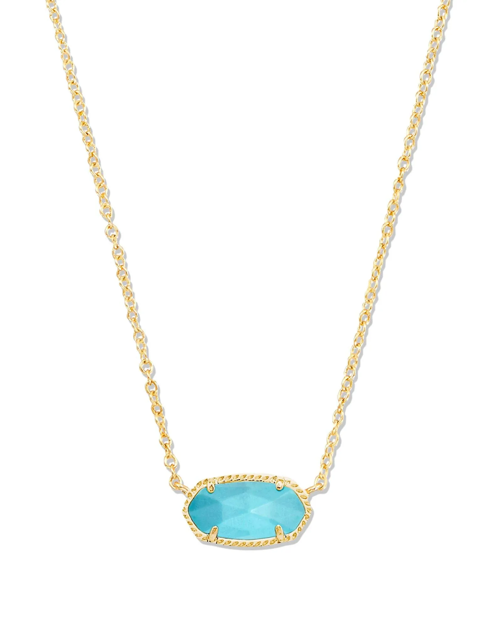 Kendra Scott Elisa Gold Pendant Necklace Turquoise