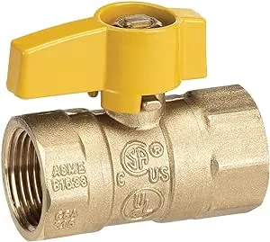 Homewerks VGV2LHB3CB 0.5 in. Forged Brass Gas Ball Valve