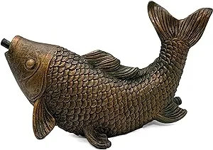 Danner Manufacturing, Inc. Pondmaster Spouting Fish Statue, 03770 Brown