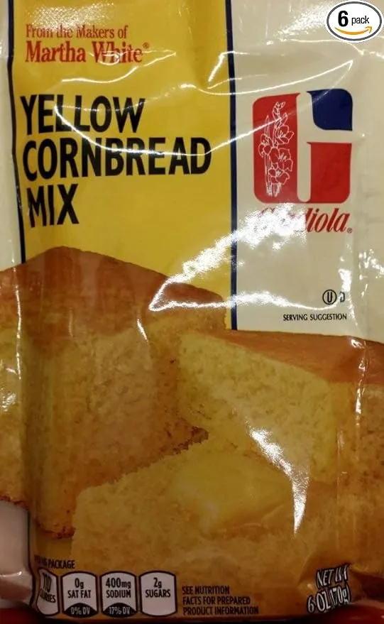 Gladiola Martha White Yellow Cornbread Mix 6 Oz (Pack of 6)