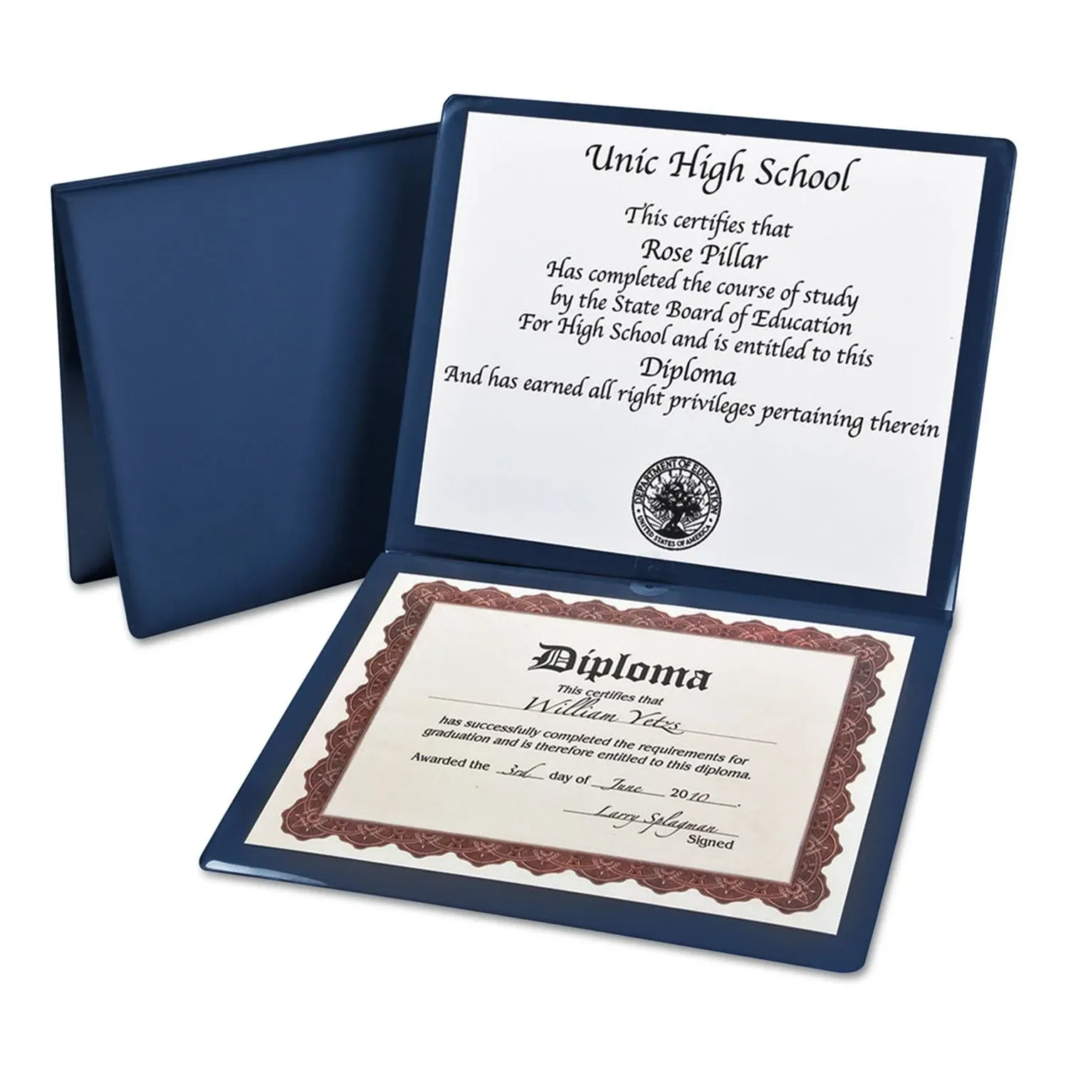 Oxford Diploma Cover, Navy,