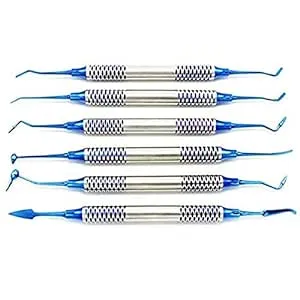 6pcs Dental Instrument Composite Resin Filling Spatula Titanium Plated Head F...