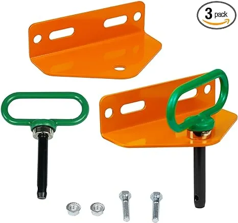 Heavy Duty Universal Zero Turn Mower Trailer Hitch with Bolts and Strong Magnet Trailer Gate Pin -1/2'' Trailer Hitch Mount Orange (Pack of 1)