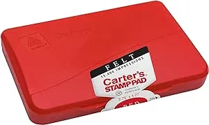 Carter's Felt Red Stamp Pad, 2.75 x 4.27 Inch Ink Pad (21071)