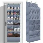 YOKMIVEM Over the Door Shoe Organizers with Large Pocket Hanging Shoe Rack for Closet Shoe Holder Back of Door